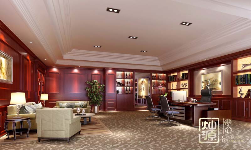南寧總經(jīng)理辦公室裝修案例賞析-燦源給您驚艷打造