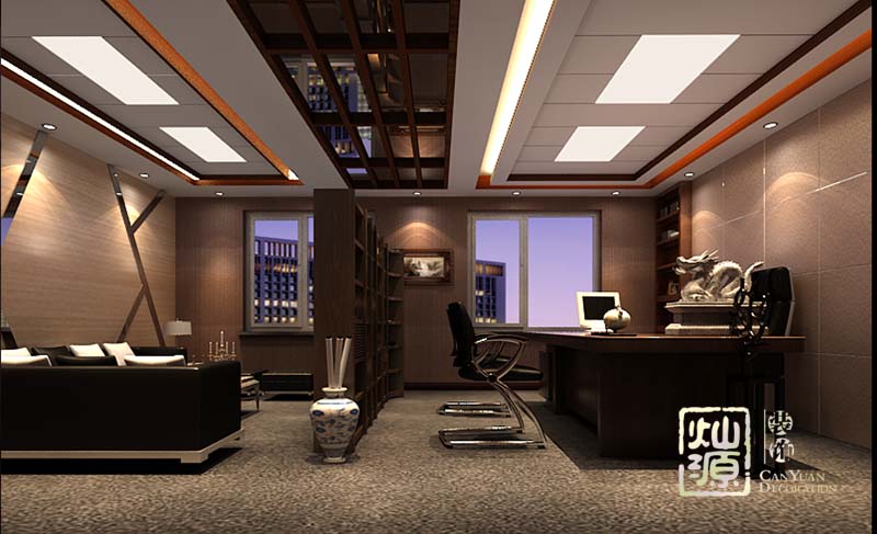 青秀萬達南寧辦公室裝修效果圖|燦源裝飾實力打造
