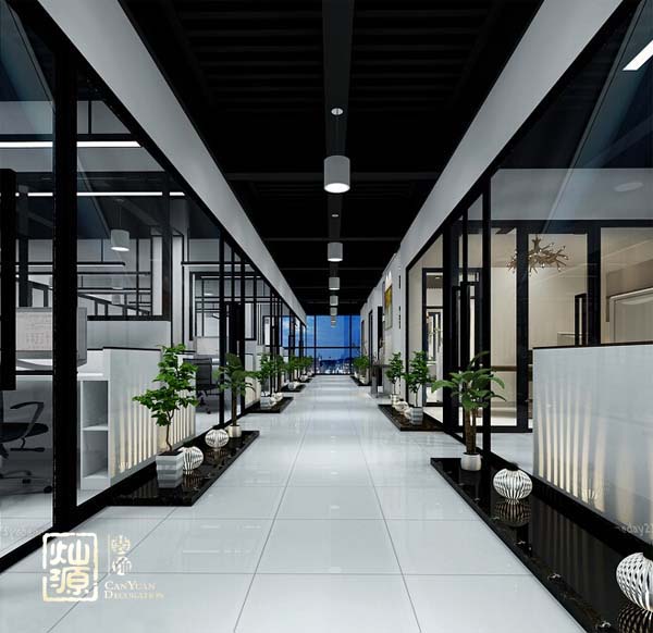 天健商務(wù)大廈南寧辦公室裝潢設(shè)計(jì)案例賞析