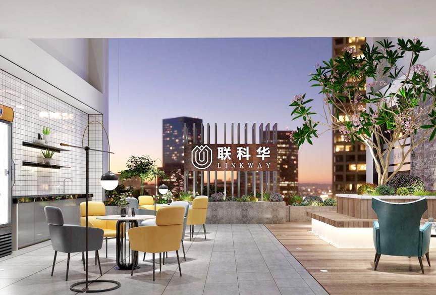 聯(lián)科華簡約科技辦公室裝修案例-燦源裝飾