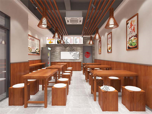 瑤家印象羊肉粉店面設計裝修案例-燦源裝飾