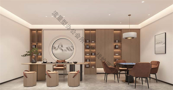 富雅國際辦公會所設(shè)計裝修案例-燦源裝飾